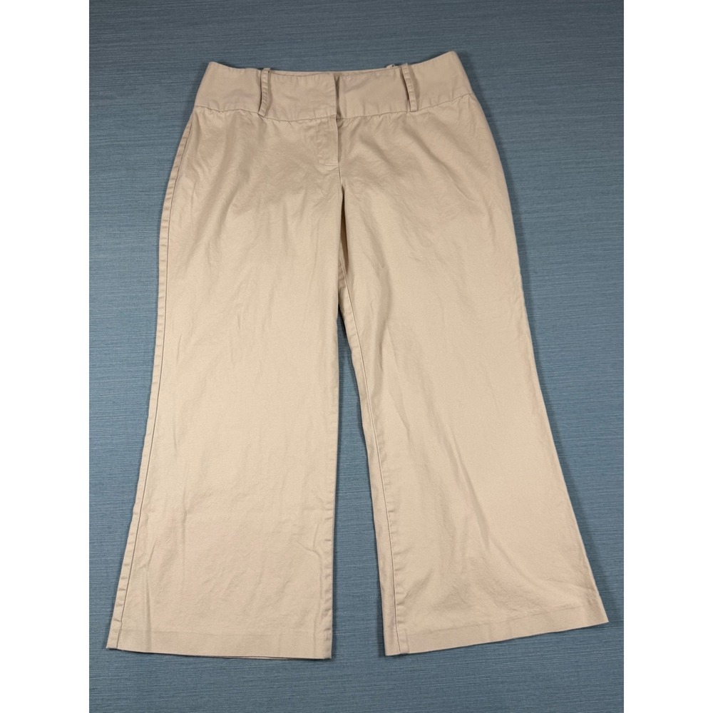 A.Byer Khaki‎ Tan Wide Leg Trousers Size 9 High Rise Cotton Stretch Pants